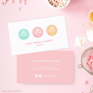 Visita Tarjeta de Presentación de Negocio de Cupcake Dulc