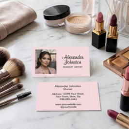 Visita Tarjeta de presentación de negocio de maquillaje f