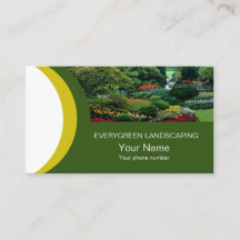 Tarjeta de presentación de negocio de paisajismo d
