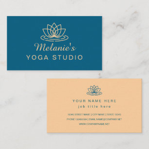 Visita Tarjeta de presentación de negocio de yoga elegant