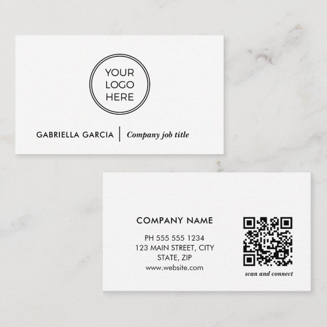 Visita Tarjeta de Presentación de Negocios con Logo de Có (Anverso / Reverso)