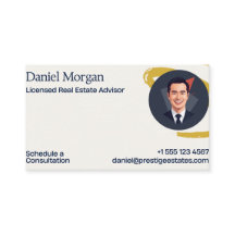 Tarjeta de presentación de negocios inmobiliarios