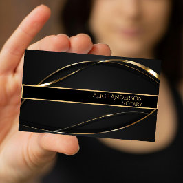 Visita Tarjeta de presentación de notaría elegante oro ve
