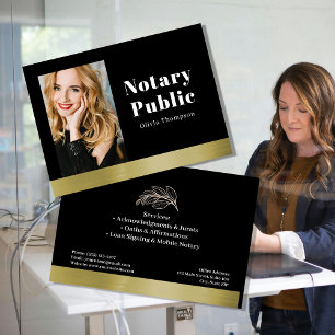 Visita Tarjeta de Presentación de Notario Público Elegant