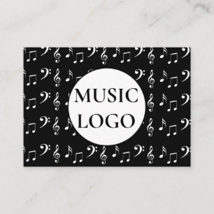 Visita Tarjeta de presentación de notas musicales