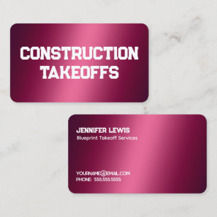 Visita Tarjeta de presentación de ofertas de construcción