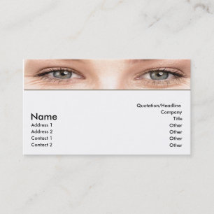 Visita Tarjeta de presentación de ojos