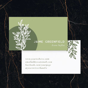 Visita Tarjeta de presentación de Olive Green Greenerener