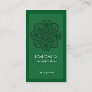 Visita Tarjeta de presentación de Ornamento Esmeralda
