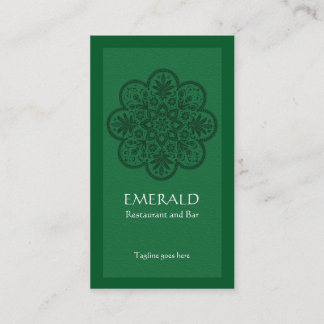 Visita Tarjeta de presentación de Ornamento Esmeralda