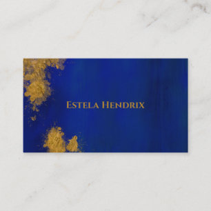 Visita Tarjeta de presentación de oro azul cobalto moder
