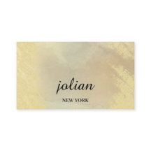 Tarjeta de Presentación de Oro Elegante - Minimali