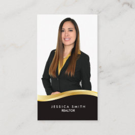 Visita Tarjeta de presentación de oro inmobiliario