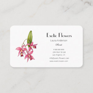 Visita Tarjeta de presentación de orquídea flor tropical 
