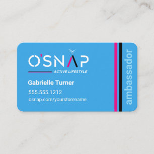 Visita Tarjeta de presentación de O'Snap Blue Rectangle
