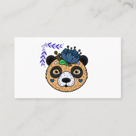 Visita Tarjeta de presentación de oso floral