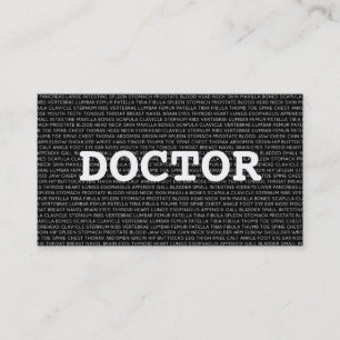 Visita Tarjeta de presentación de palabras médicas para m