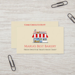 Visita Tarjeta de presentación de panadería Baker Bakery