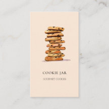 Tarjeta de presentación de panadería de galletas a