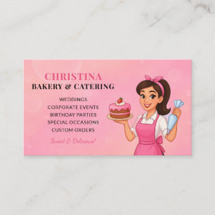 Visita Tarjeta de presentación de panadería linda moderna