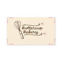 Tarjeta de presentación de panadería personalizada