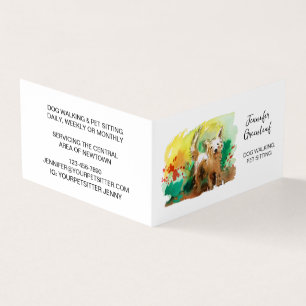 Visita Tarjeta de presentación de paseo de perros, cuidad