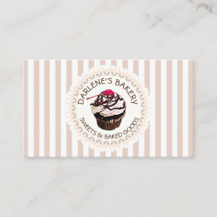 Visita Tarjeta de presentación de pastel de chocolate con