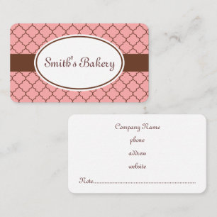 Visita Tarjeta de presentación de patrón de chocolate ros