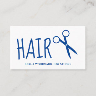 Visita Tarjeta de presentación de peluquería azul
