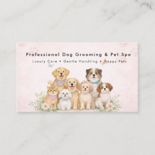 Visita Tarjeta de presentación de peluquería canina con a