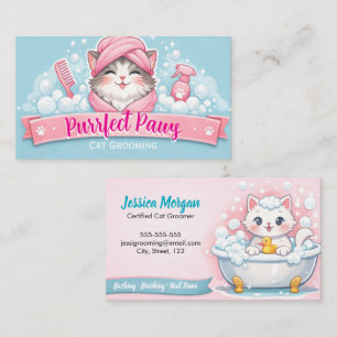 Visita Tarjeta de presentación de peluquería de gatos per