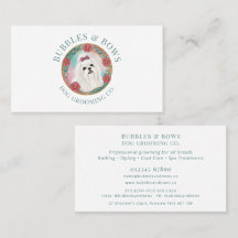Tarjeta de presentación de peluquería de perro mal