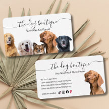 Tarjeta de presentación de peluquería de perros 