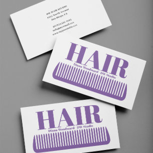 Visita Tarjeta de presentación de peluquería Violeta