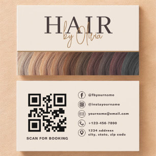 Visita Tarjeta de presentación de peluquero con código QR