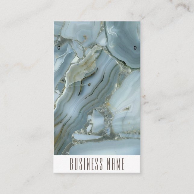 Visita tarjeta de presentación de pendientes de mármol br (Anverso)