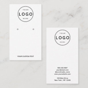 Visita Tarjeta de presentación de pendientes Logo Tarjeta