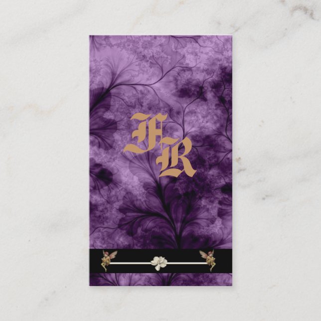 Visita Tarjeta de presentación de perfil de hadas (Anverso)