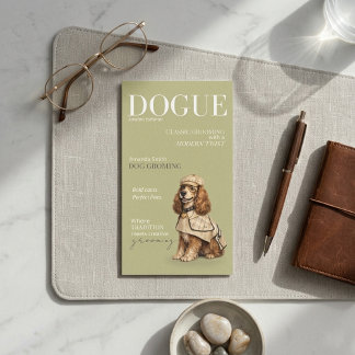 Visita Tarjeta de presentación de perro Dogue de Cocker S
