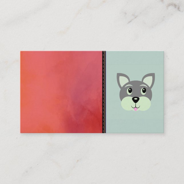 Visita Tarjeta de presentación de perros con pipa (Anverso)