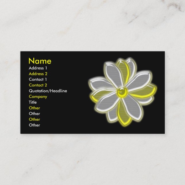 Visita Tarjeta de presentación de Personalizable de flore (Anverso)