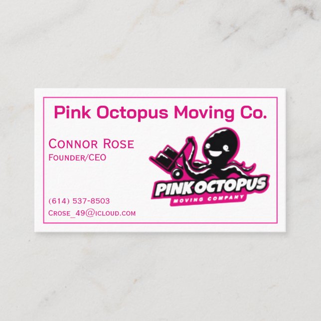 Visita Tarjeta de presentación de Personalizable Octopus  (Anverso)