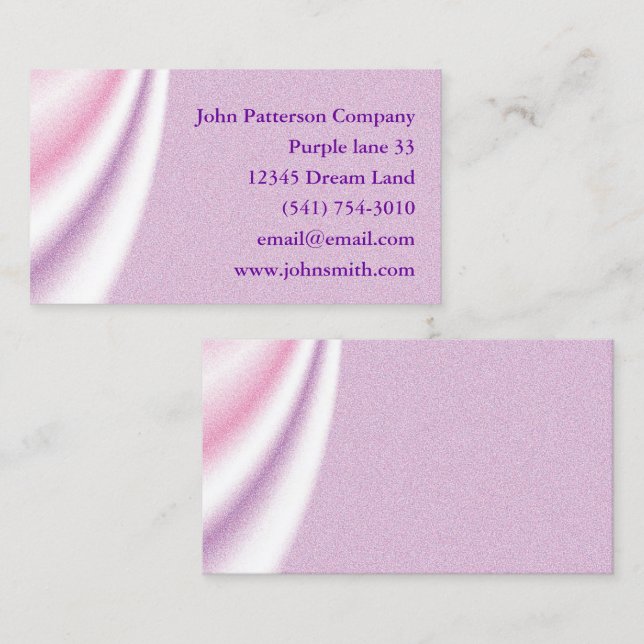 Visita Tarjeta de presentación de personalizar Purple abs (Anverso / Reverso)