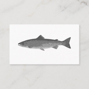 Visita Tarjeta de presentación de pescado gris