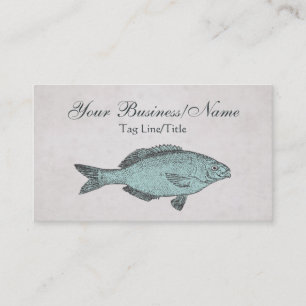 Visita Tarjeta de presentación de pescado victoriana vint