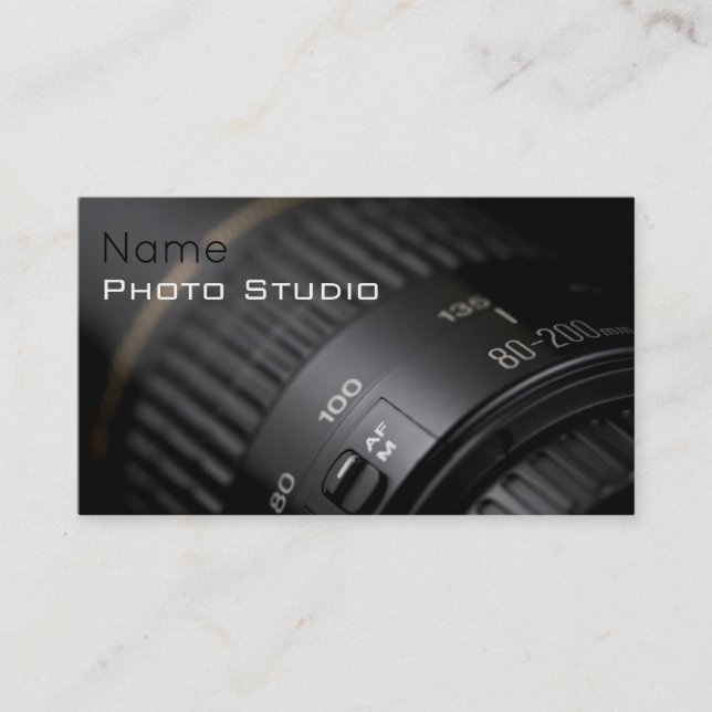 Visita Tarjeta de presentación de Photo Studio (Anverso)