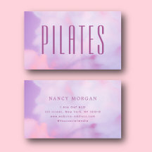 Tarjeta de Presentación de Pilates Holográfica Púr