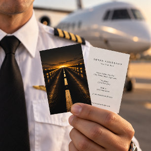 Visita Tarjeta de presentación de piloto de noche en pist