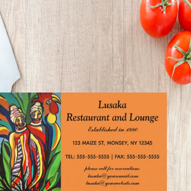 Visita Tarjeta de presentación de pintura africana (Subido por el creador)