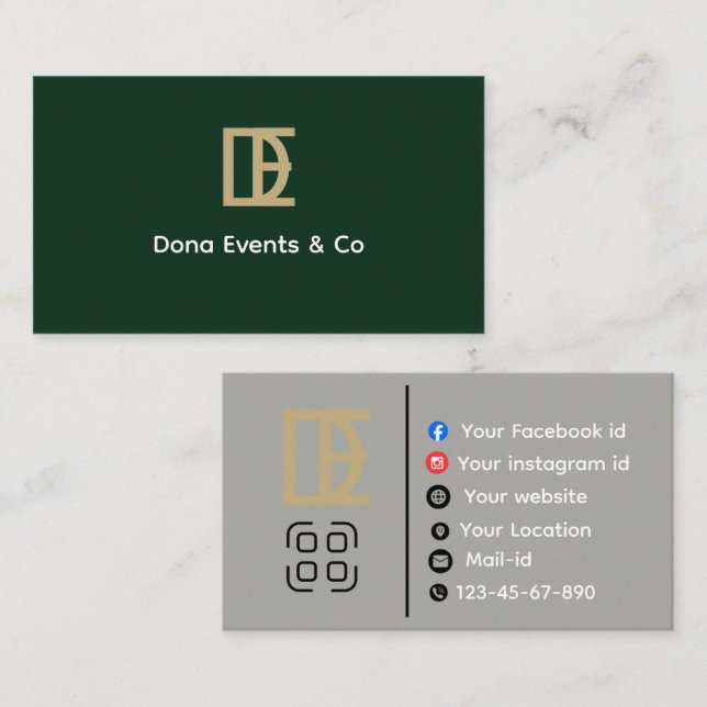 Visita Tarjeta de Presentación de Planificador de Bodas E (Anverso / Reverso)